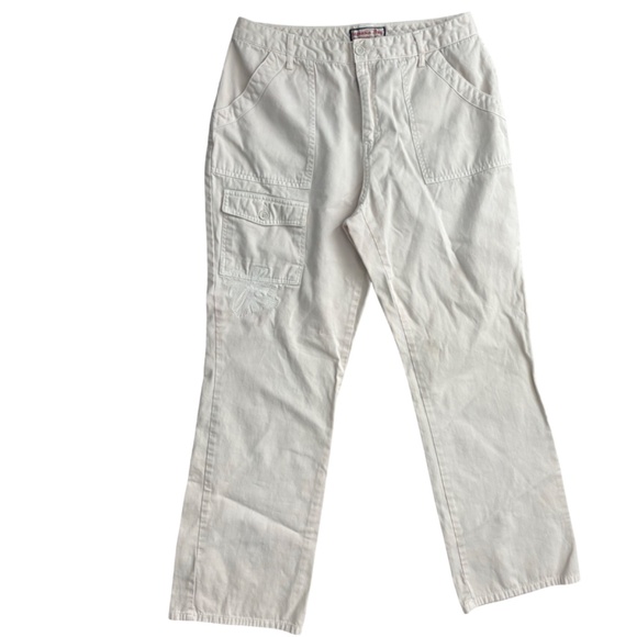 Y2K Cargo Khakis Pants with embroidered pocket detail - 12 - Picture 5 of 6